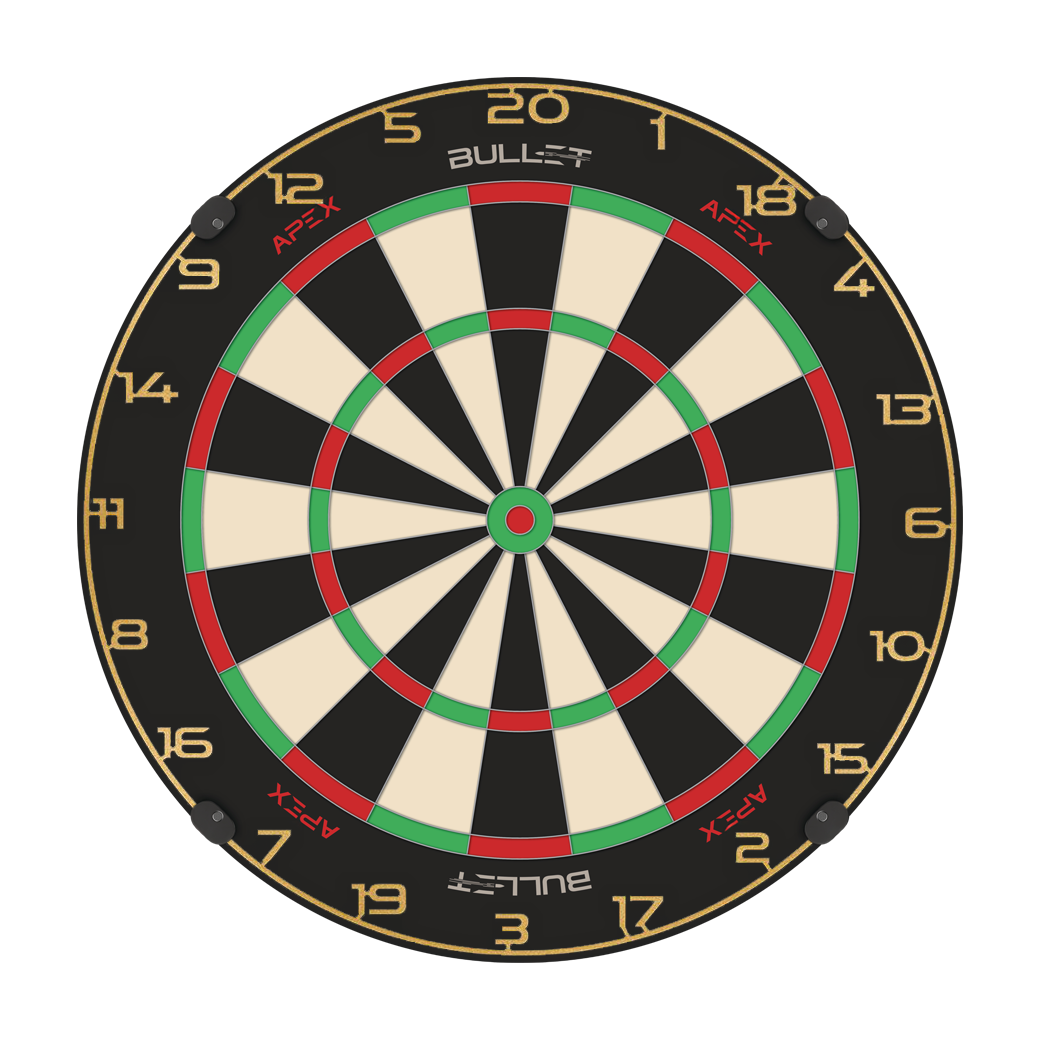 Abgebildet ist ein goldener Zahlenring für ein Dartboard. Es wird das Produkt 'BT1000160 Bullet Dartboard Zahlenring Gold 2' dargestellt.
