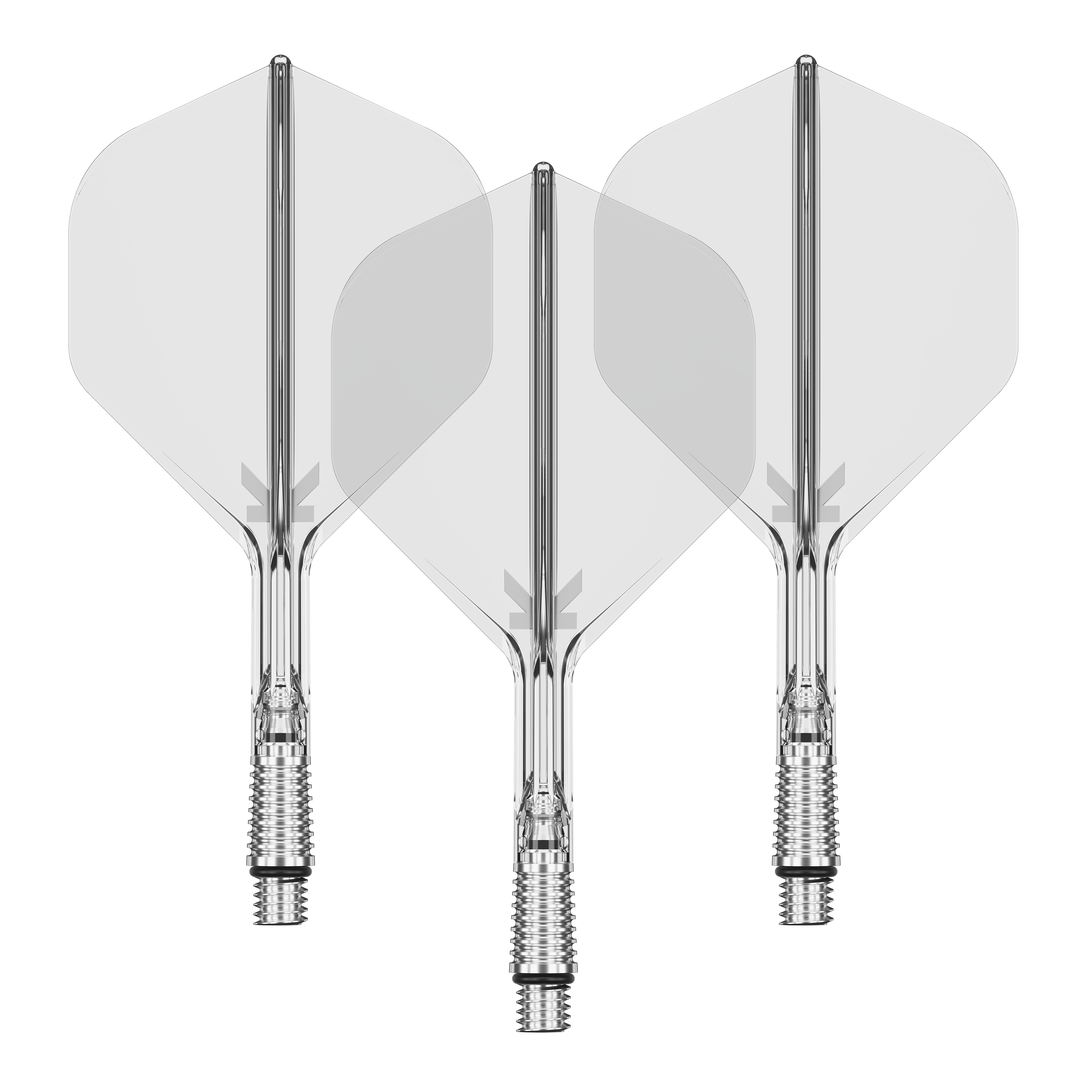 Target K-Shift No2 Standard Flights - Clear Abgebildet ist ein Set von Target KShift No2 Standard Flights in transparenter Ausführung mit 26mm. Das Zubehör eignet sich für den Dartsport.