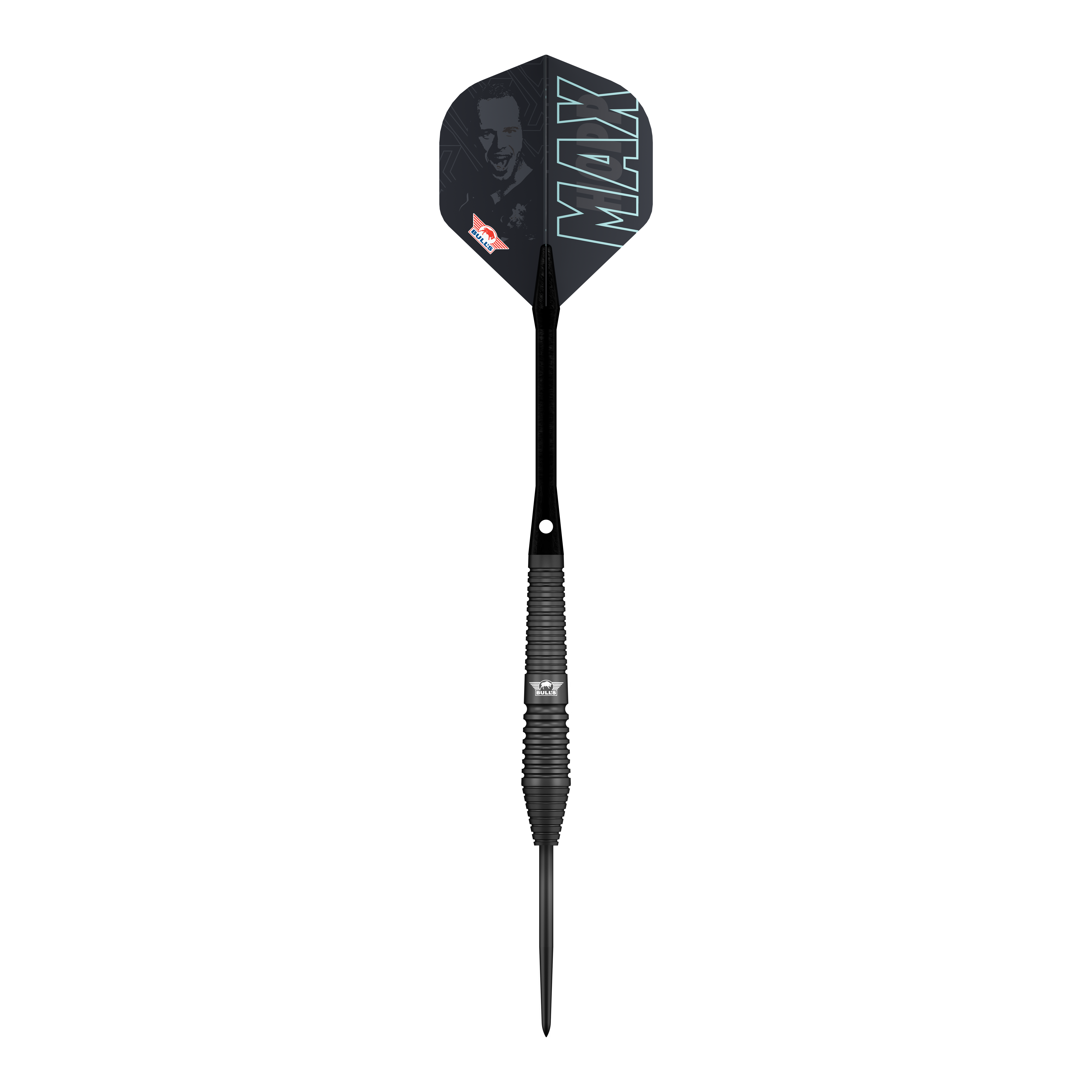 Bulls NL Max Hopp Black Steel Darts Die Bulls NL Max Hopp Black Steeldarts werden gezeigt. Die Darts sind als Set auf einem einfachen Hintergrund abgebildet.