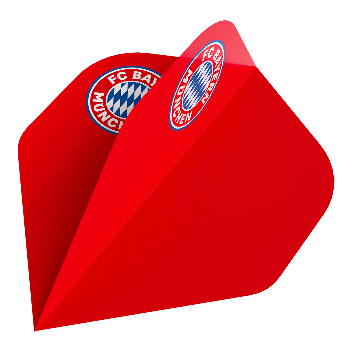 Zu sehen ist die Bulls FC Bayern München Flight Collection - 5 Satz. Dieses Flight-Set enthält fünf verschiedene Flights im Design des FC Bayern München.