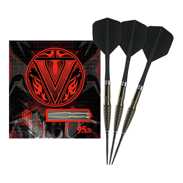 Hier ist das Produkt Caliburn V-Series V1 Steeldarts zu sehen. Sie bieten eine zuverlässige Leistung beim Dartspiel.