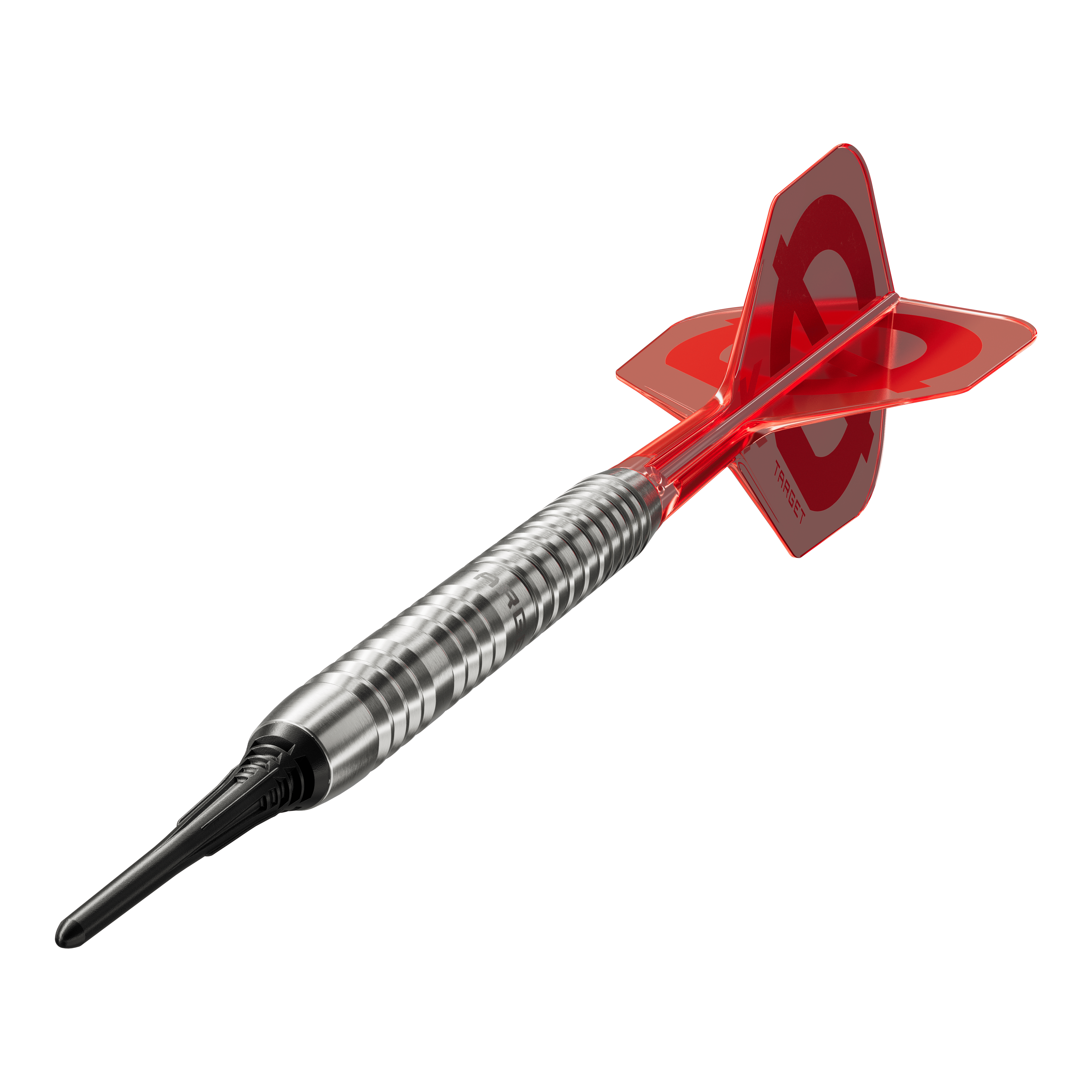 Target Group O 12 Softdarts Abgebildet ist das Target Group O 12 Softdarts Set. Die Flights und Spitzen sind gut sichtbar.