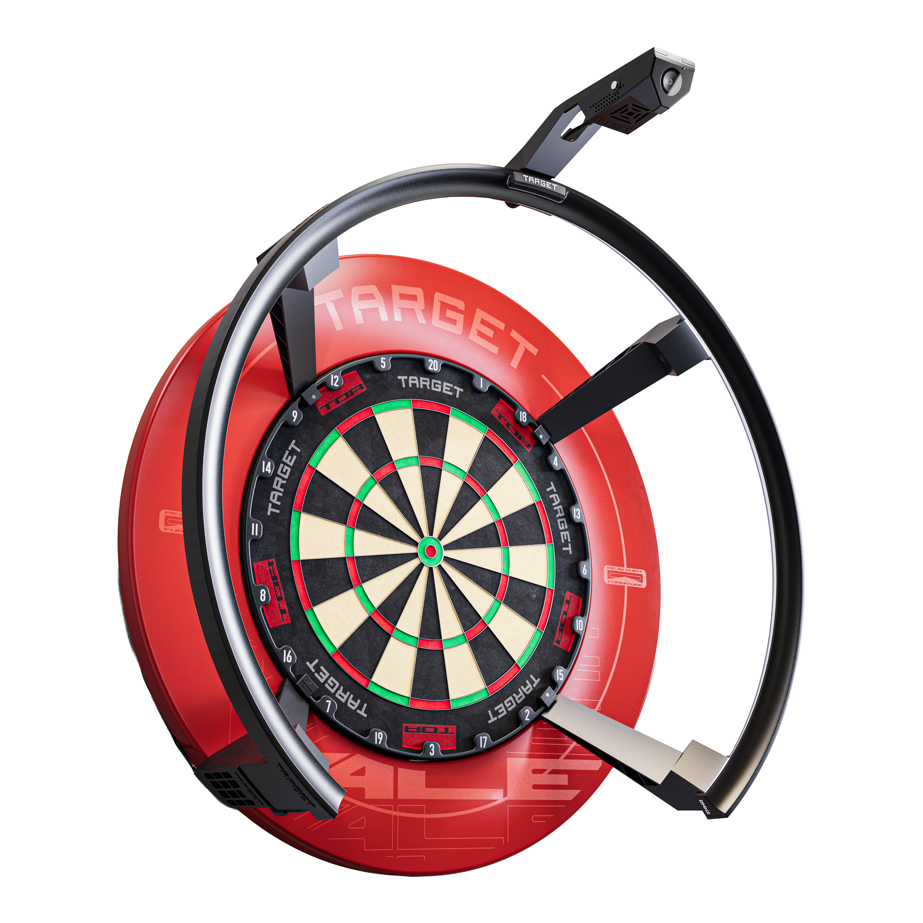 Hier sieht man den Target OMNI VIRT Kamera Arm. Das Produkt dient dazu, Kameras sicher an der gewünschten Position zu halten.