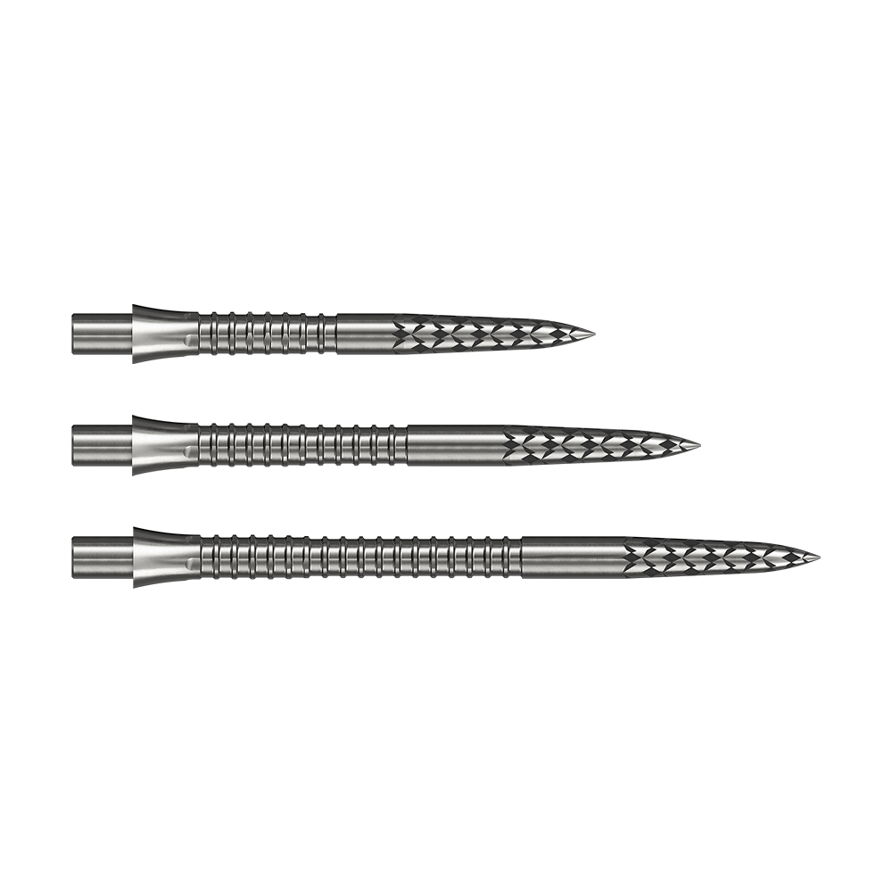 Mission Caliburn EVO Dartspitzen GV-Logo in Silber. Diese Dartspitzen sind hochwertiges Zubehör für das Darts-Spiel.