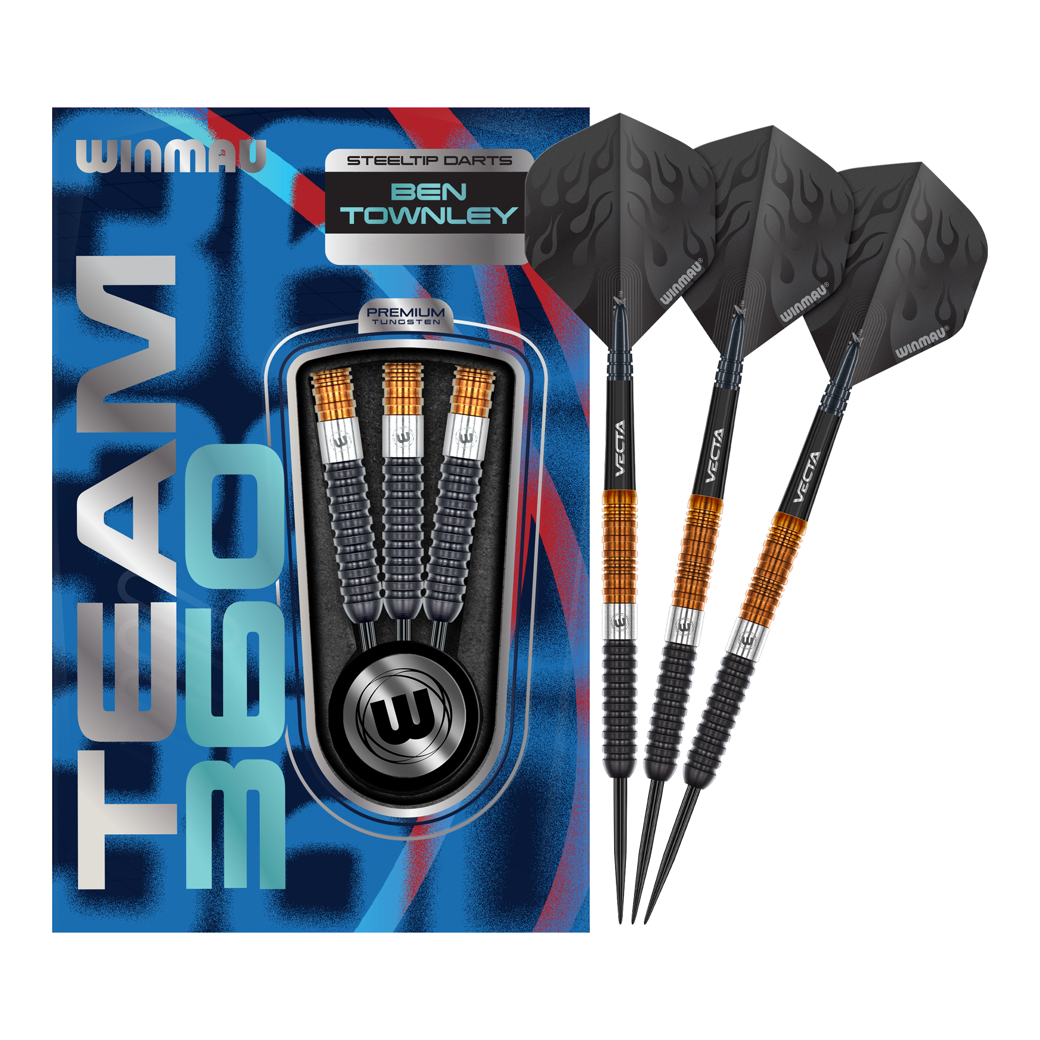 Winmau Team 360 Ben Townley Steeldarts - 23g Das Produkt Winmau Team 360 Ben Townley Steeldarts - 23g ist hier komplett dargestellt. Diese Steeldarts sind langlebig und vielseitig einsetzbar.