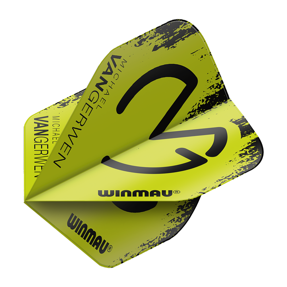 Winmau Mega MvG Black Green Standard Flights