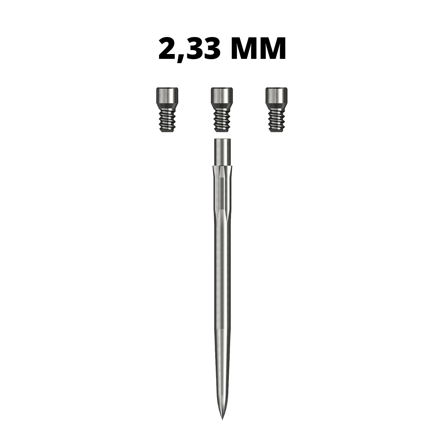 Caliburn System Spigots Abgebildet sind Caliburn Evo System Steeldartspitzen vom Typ Spigot, 23,3mm. Diese Spitzen sind speziell für Steeldarts entwickelt.