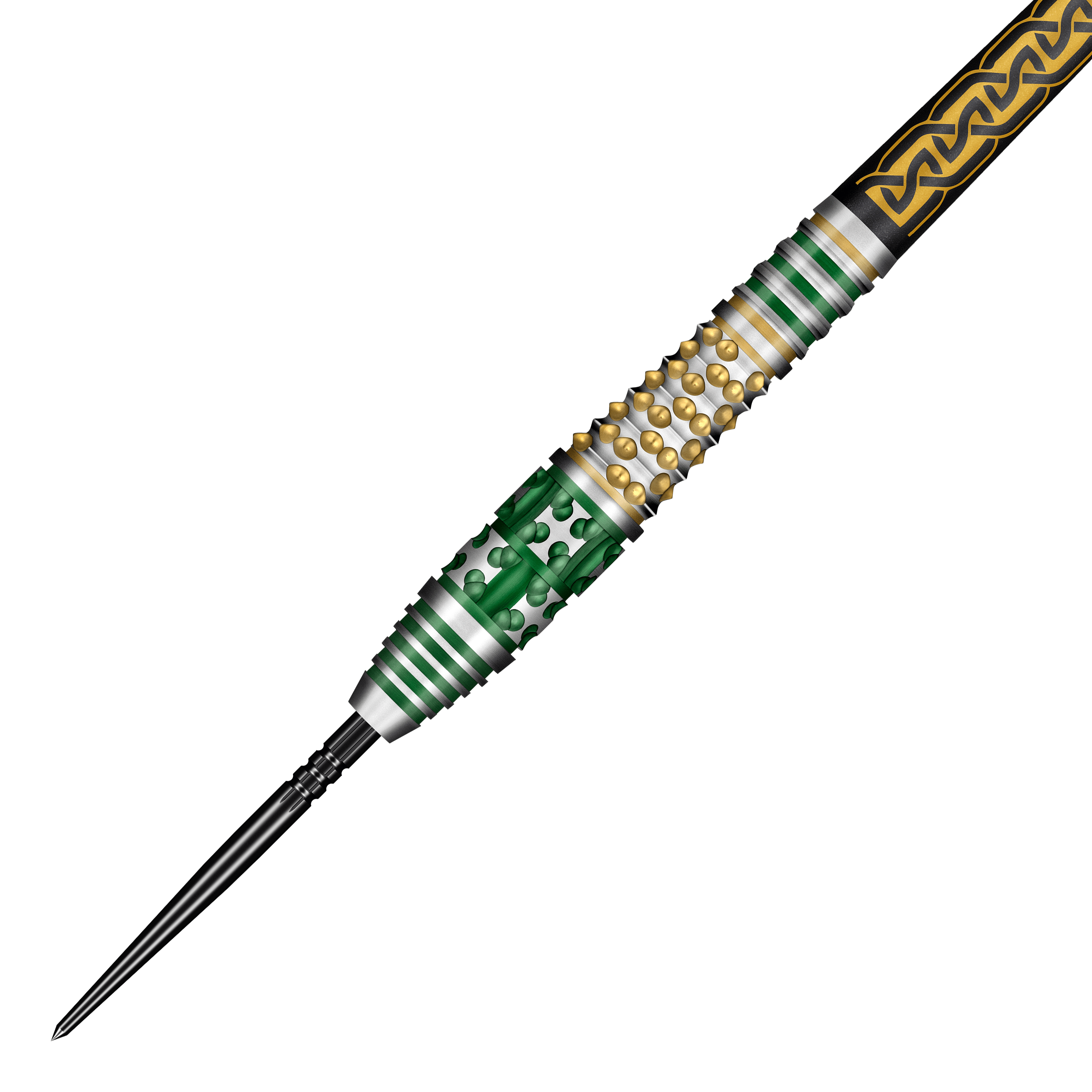 Shot Celt Cernunnos Turbo Point Steeldarts Das Bild zeigt mehrere Shot Celt Cernunnos TurboPoints Steeldarts. Die Darts sind in einer Formation präsentiert.
