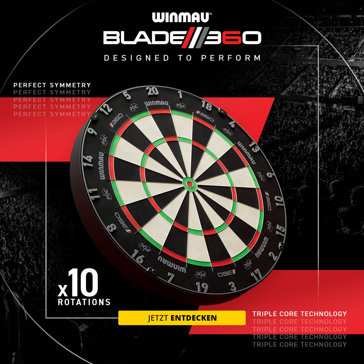 Das Bild heißt 2025-11_Winmau_Blade360_Hero. Vermutlich wird hier ein Produkt oder eine Aktion dargestellt.