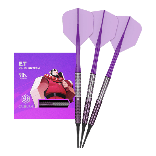 Caliburn Awakening ET soft darts - 20.5g Zu sehen ist ein Produkt mit dem Dateinamen CB1896_Caliburn_Awakening_ET_Softdarts_Full. Wahrscheinlich handelt es sich um einen vollständigen Softdart.