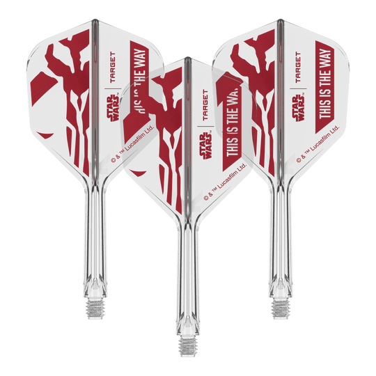Target Star Wars K-Flex Set Mandalorian No6 Flights Abgebildet ist das Produkt 410624_Target_StarWars_K-Flex_ThisIsTheWay_No6_Flights_26mm_2b. Das Motiv orientiert sich vermutlich an 'This Is The Way' aus Star Wars.