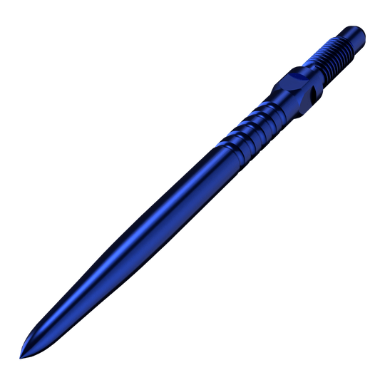 Bulls NL Convertible Point Dart Tips - Ringed Grip - Blue Das Bild zeigt ein Produkt namens BU57713_BullsNL_Convertible_Points_RingedGrip_Blau_32mm_2. Vermutlich ist es ein blauer Dartspitze mit Ringed Grip und 32mm Länge.