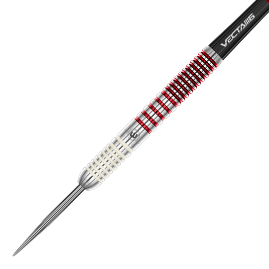 Hier sieht man die Winmau Team 360 Jack Johnson Steeldarts in der 24g Ausführung. Die Darts sind ideal für ambitionierte Dartspieler geeignet.