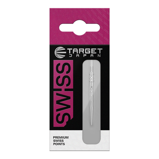 Hier sind die Target Japan Premium Swiss Point Dartspitzen in Silber abgebildet. Sie eignen sich für präzises und sicheres Spielen.