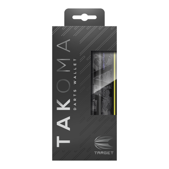 Das Bild zeigt das Takoma Ghost Series Luke Littler Dartcase. Das Dartcase kommt aus einer speziellen Sammlung und ist für Dartspieler entworfen.