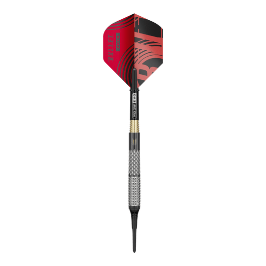 Target Stephen Bunting GEN5 Void Softdarts - 18g Darts werden dargestellt. Das Bild zeigt das Design und die Details dieser Softdarts.