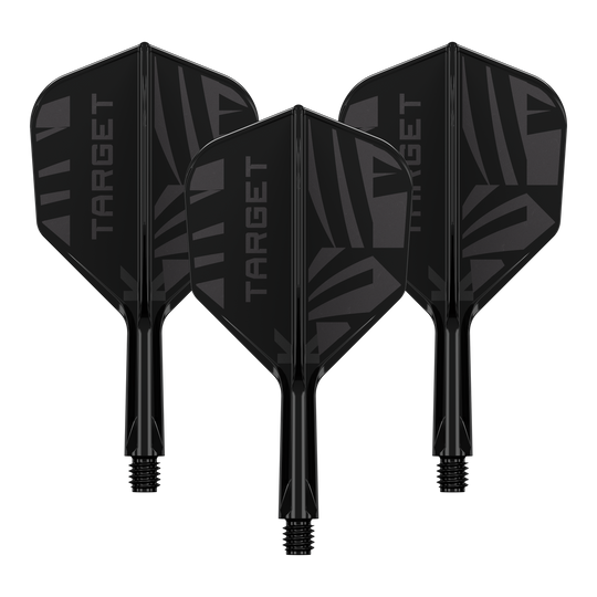 Target K-Flex Black No6 Flights Ein Set aus Target K-Flex Black No6 Flights in 19 mm liegt vor. Die Flights sind gemeinsam abgebildet.