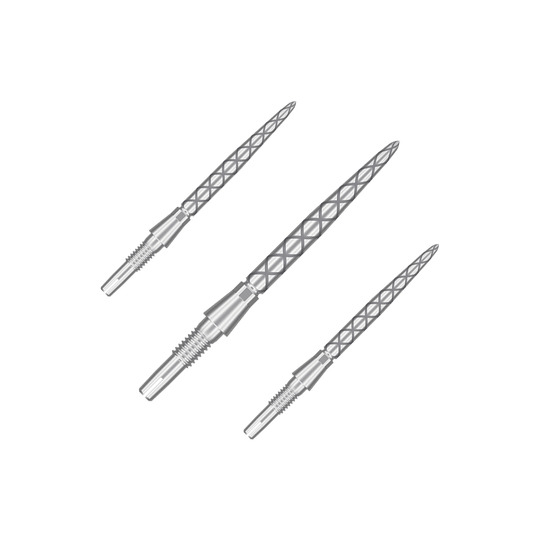 Target Swiss Storm Diamond Point Dart Tips - Silver