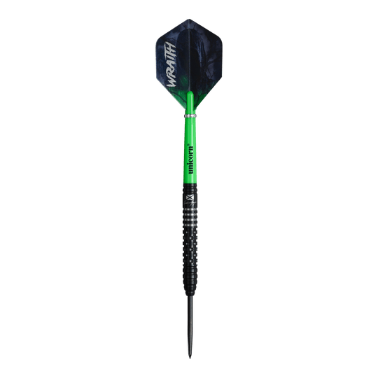 Abgebildet ist das Produkt Unicorn Wraith Cameron Menzies Steeldarts - 23g. Die Steeldarts sind in einer 23-Gramm-Ausführung zu sehen.