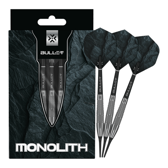 Bullet Monolith soft darts - 20g Zu sehen sind die Bullet Monolith 20g Soft Darts. Das Produkt ist besonders langlebig und hochwertig verarbeitet.