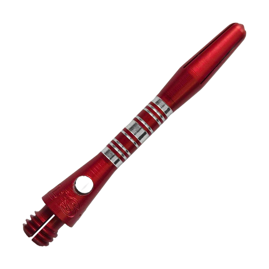 Abgebildet sind die Bulls NL Supra Aluminium Shafts in Rot, 34 mm. Sie eignen sich hervorragend als Ersatzteile für Dartpfeile.