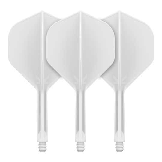 Target K-Flex No2 Standard Flight System - White Abgebildet ist ein Produkt mit dem Namen 410023_Target_K-Flex_No2_Standard_Flights_Weiss_26mm_2. Es handelt sich wahrscheinlich um weiße Standard-Flights für Darts.