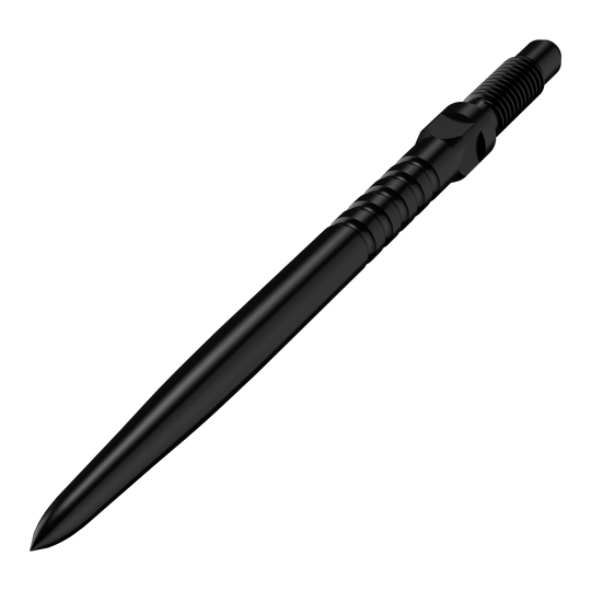 Bulls NL Convertible Point Dart Tips - Ringed Grip - Black Hier sieht man einen Satz von schwarzen Dartspitzen mit Rillen. Es handelt sich um BullsNL Convertible Points mit Ringed Grip, 32mm.