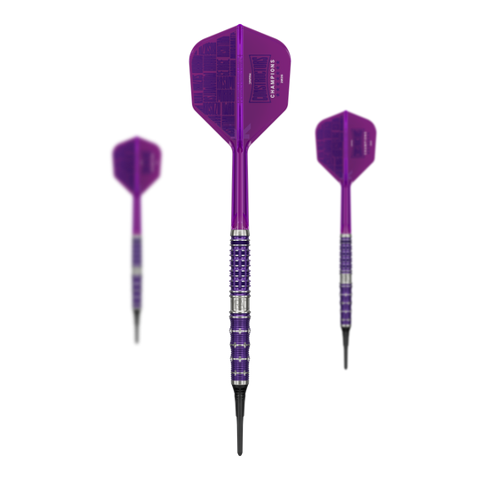 Auf diesem Bild ist ein Set der Target Japan The Miracle GEN7 Constructors Champions Limited Darts - 21,5g zu sehen. Die Darts sind limitiert und besonders für Sammler interessant.