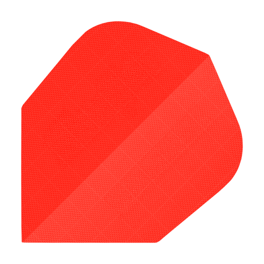 Das Bild zeigt einen Nylon-Stoff No6 Flight in Neonorange. Es ist ein Zubehörteil für Dartpfeile.