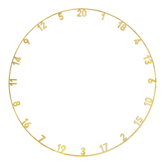 Dieses Bild zeigt das Precise 180 Endorphine Steeldartboard mit Nummernring in Gold. Das Board eignet sich ideal für Dart-Fans, die Wert auf Design legen.