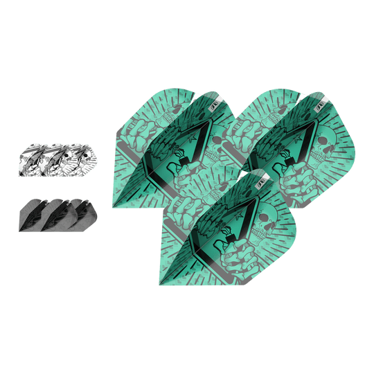 Target Ink Bundle 3 Sets Rob Cross No6 Flights Target Ink Bundle 3 Sets Rob Cross No6 Flights sind nebeneinander zu sehen. Die Flights heben sich durch ihr besonderes Design ab.