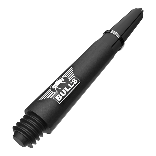 Bulls NL Capo Carbon Shafts - Black Ein Bild mit dem Dateinamen BU55340_BullsNL_Capo_Carbon_Shafts_Schwarz_Short_34mm_2. Abgebildet ist wahrscheinlich ein zweiter kurzer schwarzer Carbon-Shaft für Darts.