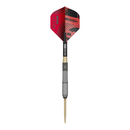 Die Target Stephen Bunting GEN5 Void Swiss Point Steeldarts sind hier zu sehen. Sie bieten sportlichen Dartspielern ausgezeichnete Kontrolle und Stabilität.