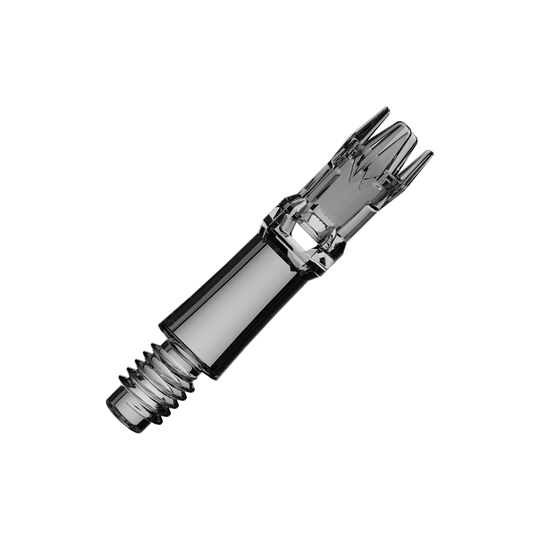 L-Style L-System Replacement Shafts - Clear Black Mehrere Ersatzshafts in transparentem Schwarz sind abgebildet. Die Shafts sind angeordnet und aus Kunststoff.