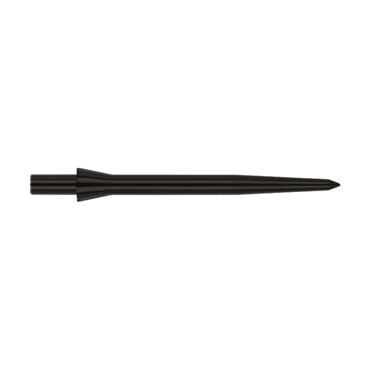 Red Dragon Raptor Plain Black steel dart tips - 30mm Dies ist eine schwarze Steeldartspitze der Marke Red Dragon, Modell Raptor Plain Black. Sie ist 28 mm lang und hat ein schlichtes, elegantes Design.