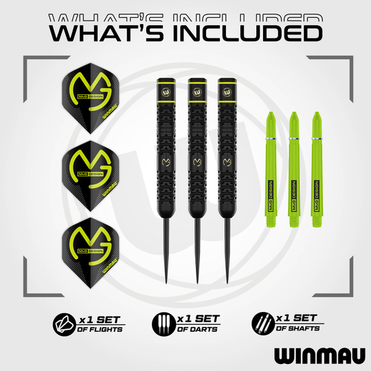 Winmau Michael Van Gerwen steel darts - 21 g Abgebildet sind die Winmau Michael Van Gerwen Steeldarts mit 21 Gramm. Diese Darts zeichnen sich durch hohe Qualität aus.