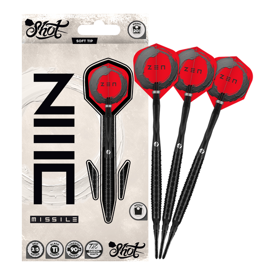 Shot ZEN Missile Soft Darts - 20g Shot ZEN Missile Soft Darts - 20g