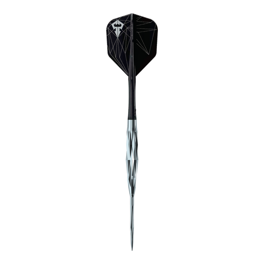 Das Bild zeigt die Caliburn Starships Series Hyperion Steeldarts mit einem Gewicht von 22 Gramm. Diese Darts bieten eine hochwertige Verarbeitung.