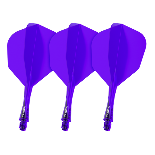 Winmau Fusion Flight Shaft System No6 Purple Zu sehen ist das Winmau Fusion Flight Shaft System No6 in Lila, 22mm, als 1 Set. Es ist ein lilafarbenes Dartzubehör zum Austausch an Dartpfeilen.