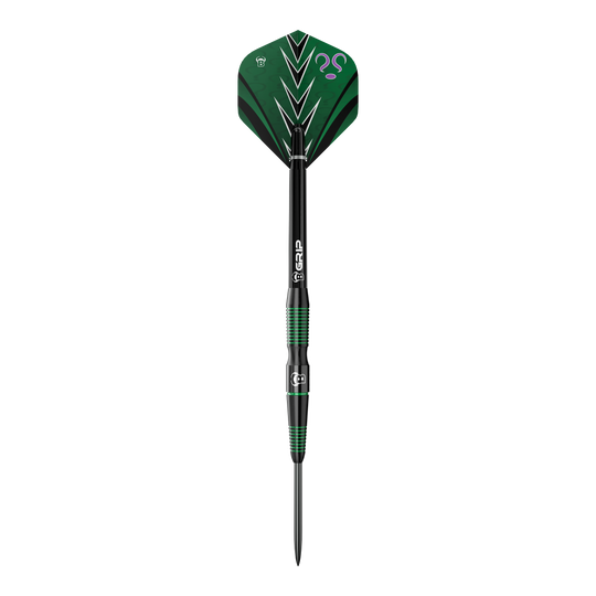 Dieses Bild zeigt die Bulls Brian Raman G2 Steeldarts. Die Darts zeichnen sich durch ihr präzises Design aus.