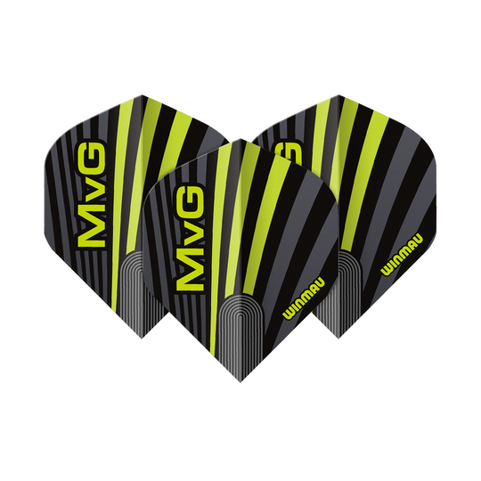Winmau Prism Delta MvG Gray Green No2 Standard Flights Dieses Bild zeigt Winmau Prism Delta MvG Grey Green No2 Standard Flights. Sie eignen sich für den Einsatz an Dartpfeilen.