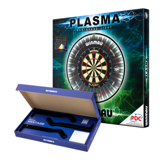 Das Bild zeigt das Autodarts Vantage Auto-Scoring-System. Es ist wahrscheinlich ein System zur automatischen Auswertung von Dartergebnissen.