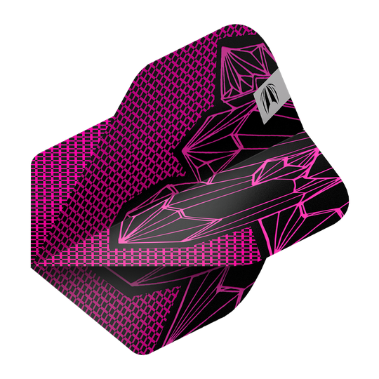 Auf diesem Bild sehen Sie die Target ProUltra Lorraine Winstanley GEN2 No2 Standard Flights - 3 Sets. Es handelt sich um Zubehör für Dartpfeile.