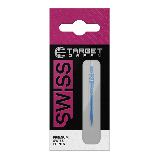 Target Japan Premium Swiss Point Dart Tips - Blue Zu sehen sind Target Japan Premium Swiss Point Dartspitzen in der Farbe Blau. Sie werden als Ersatzspitzen für Dartpfeile verwendet.