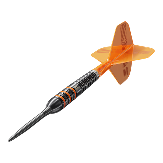 Target Raymond Van Barneveld 95K Swiss Points Steel Darts Gezeigt werden die Target Raymond Van Barneveld 95K Swiss Points Steeldarts. Der Dartpfeil ist mit speziellen Swiss Points ausgestattet.