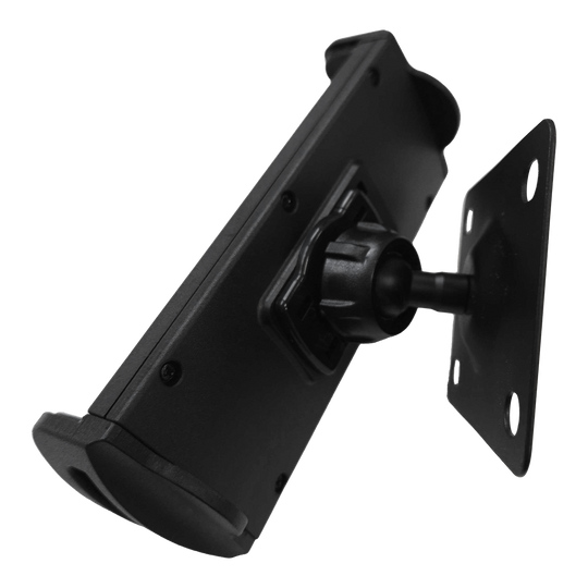 McDart TABSteady Tablet Wall Mount Die Abbildung zeigt die McDart TABSteady Tablet Wandhalterung. Sie besteht aus robustem Material und ermöglicht die sichere Befestigung eines Tablets an der Wand.