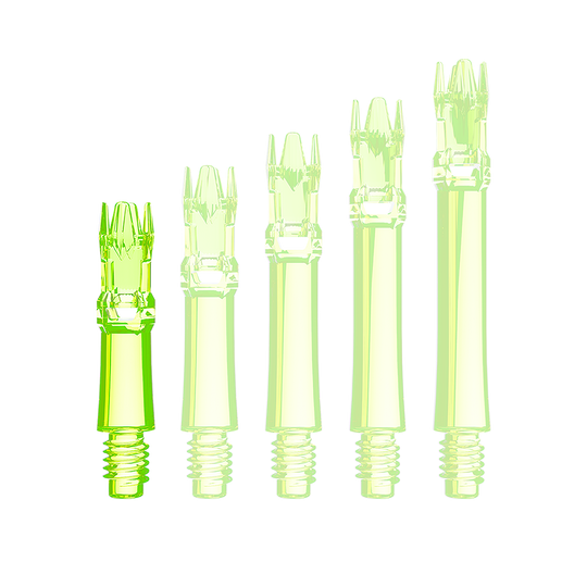 L-Style L-System Replacement Shafts - Neon Yellow Hier ist eine neongelbe Ersatzshaft abgebildet. Die Shaft wird von vorne gezeigt.