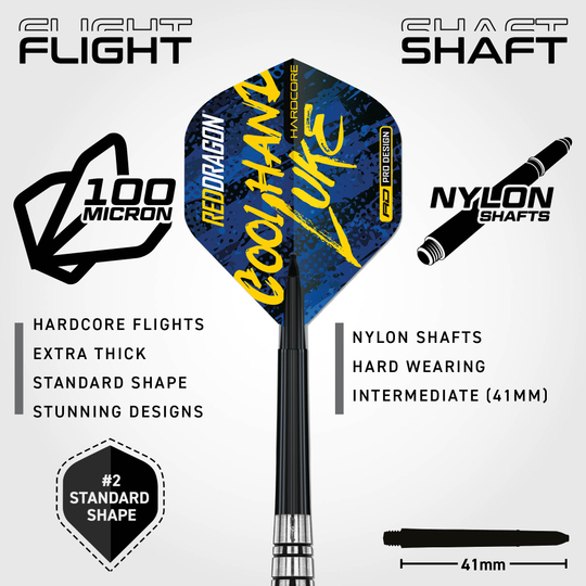 Red Dragon Luke Humphries Brass Steel Darts - 21 g