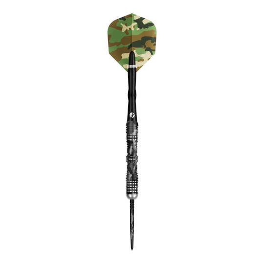 Shot Camo Longshot Turbo Point Steeldarts - 23g Shot Camo Longshot Turbo Point Steeldarts 23g sind Dartpfeile im Tarnmuster. Die Pfeile liegen parallel.