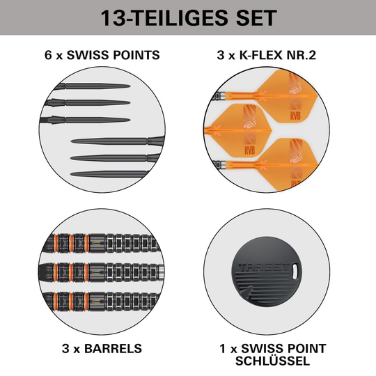 Target Raymond Van Barneveld 95K Swiss Points Steel Darts Target Raymond Van Barneveld 95K Swiss Points Steel Darts